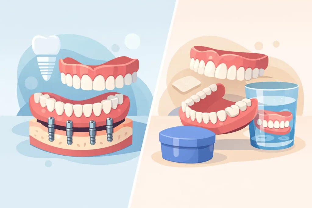 Implant Dentures Versus Traditional Dentures
